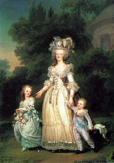 Adolf-Ulrik Wertmuller Marie Antoinette with her children oil painting image